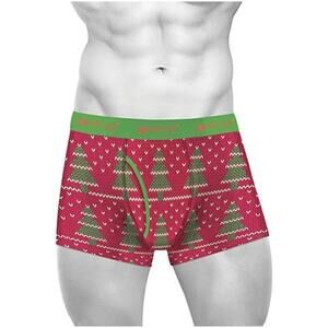 NWT Two Left Feet Ugly Sweater Men's Faux Knit Trunk Boxer Briefs Men's M